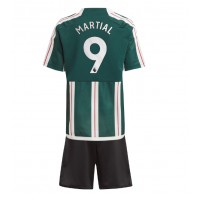 Manchester United Anthony Martial #9 Vonkajší Detský futbalový dres 2023-24 Krátky Rukáv (+ trenírky)
